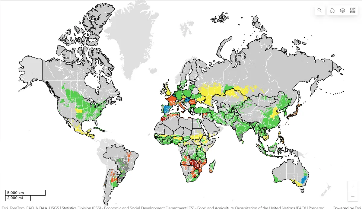 Rising temperatures and ongoing drought threaten global agriculture