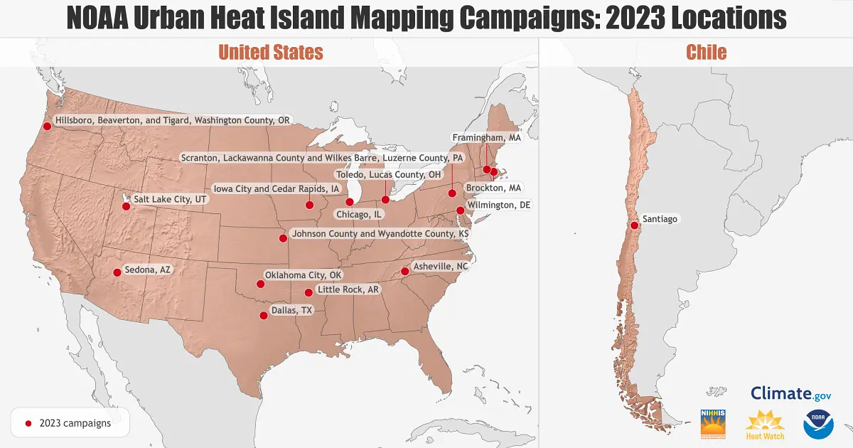 Mapping Heat Inequities across US and International Communities