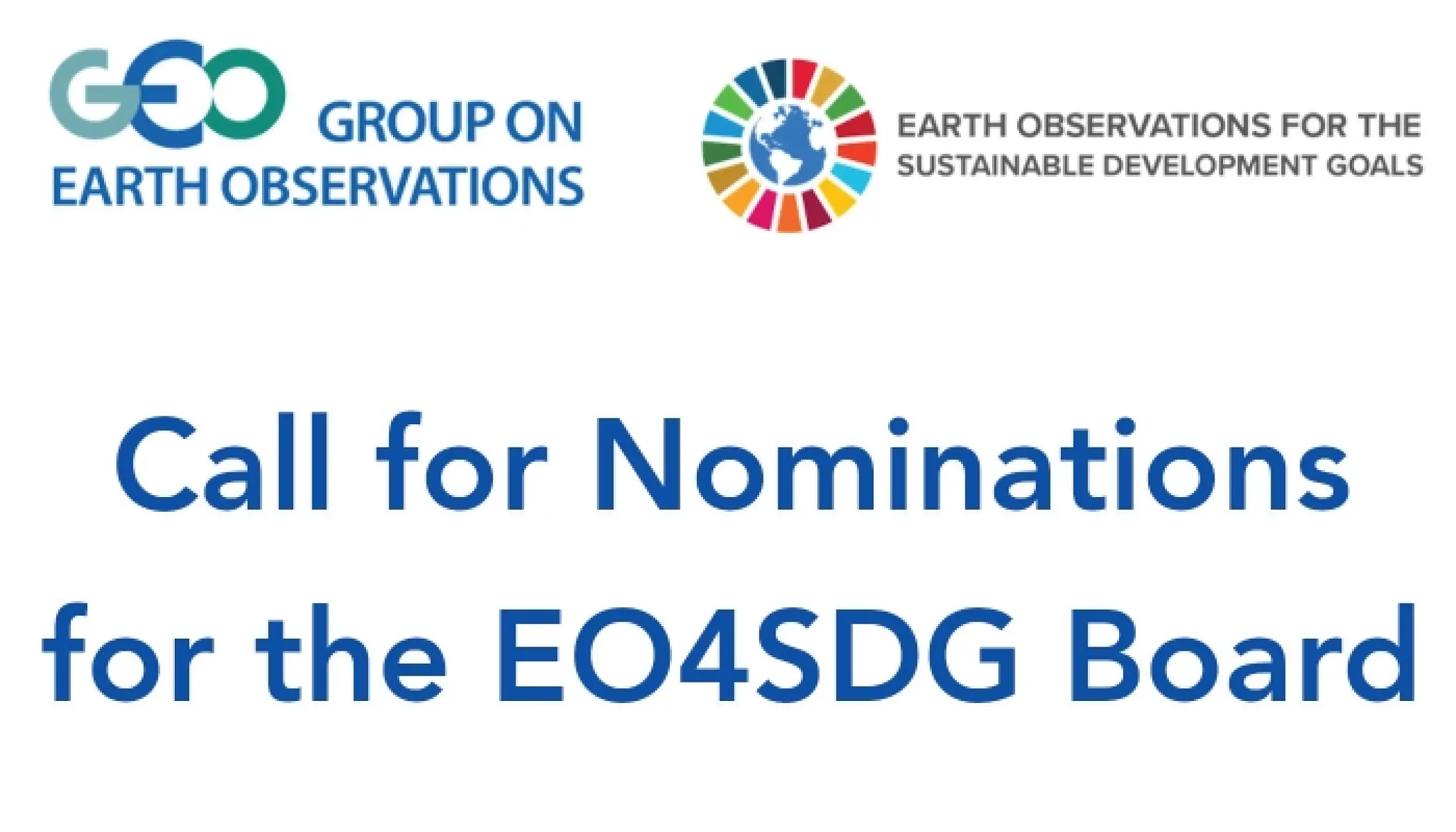 Call for Nominations for the EO4SDG Board