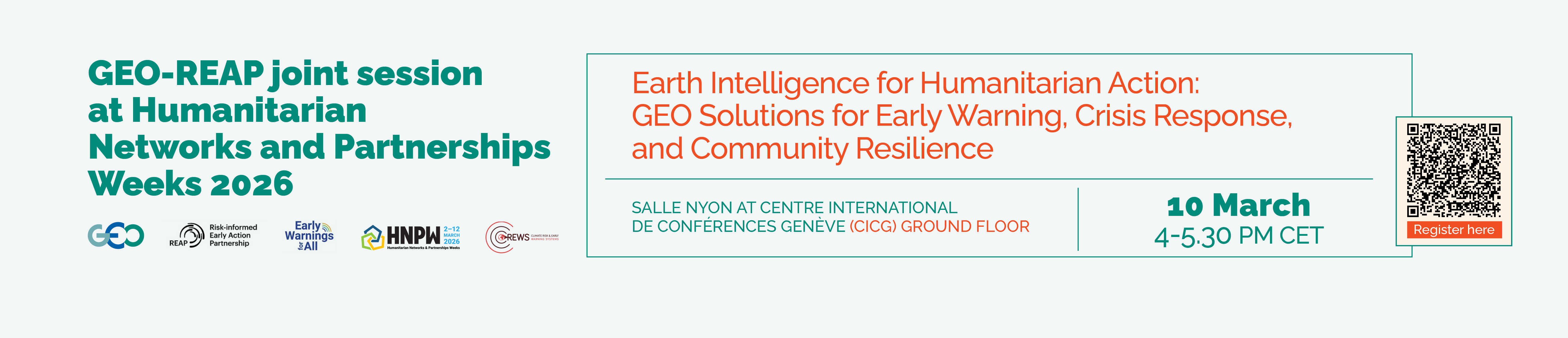 GEO-REAP joint session at Humanitarian Networks and Partnerships Weeks 2026