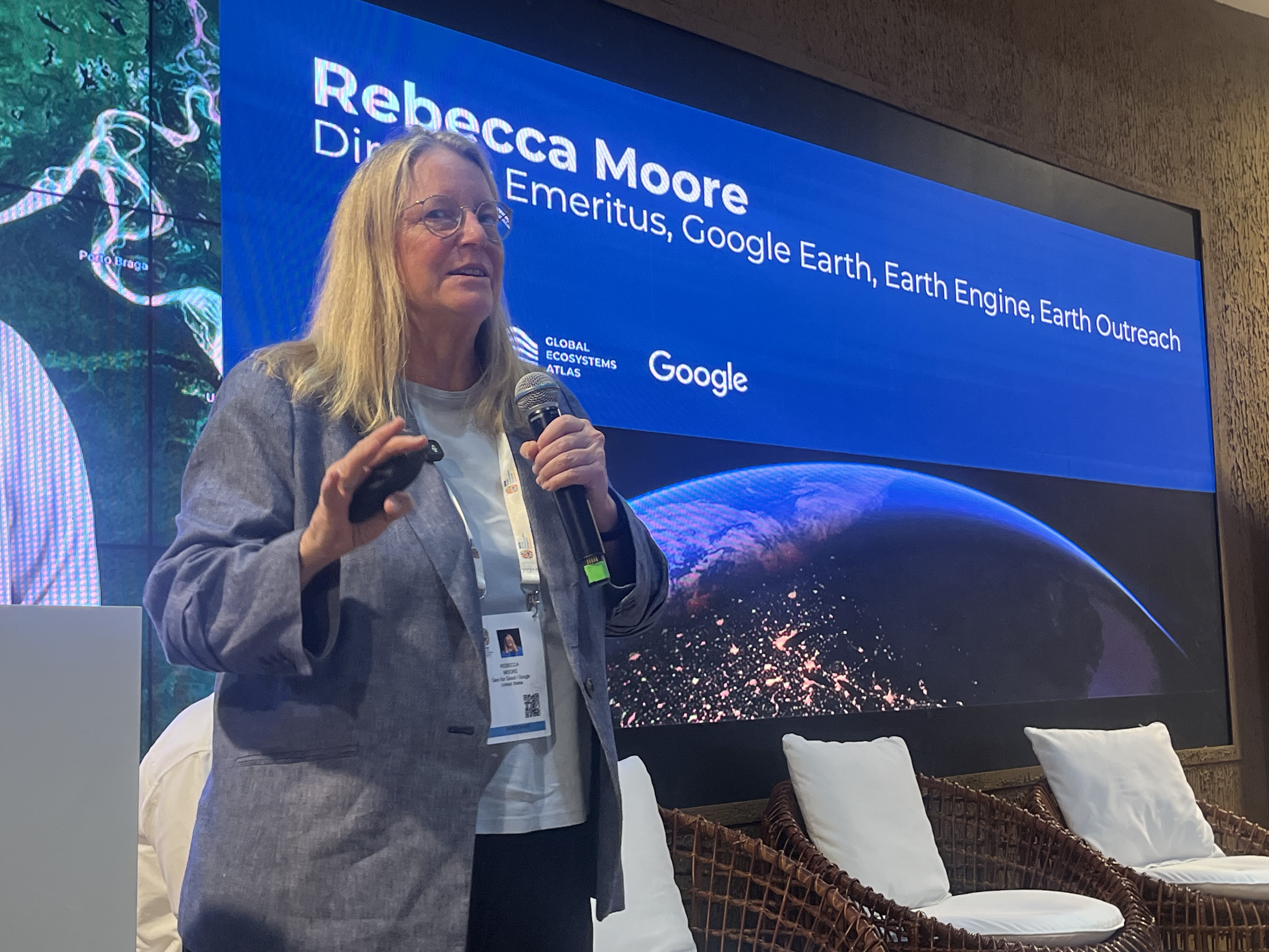 Rebecca Moore, Director Emeritus of Google Earth, Earth Engine.