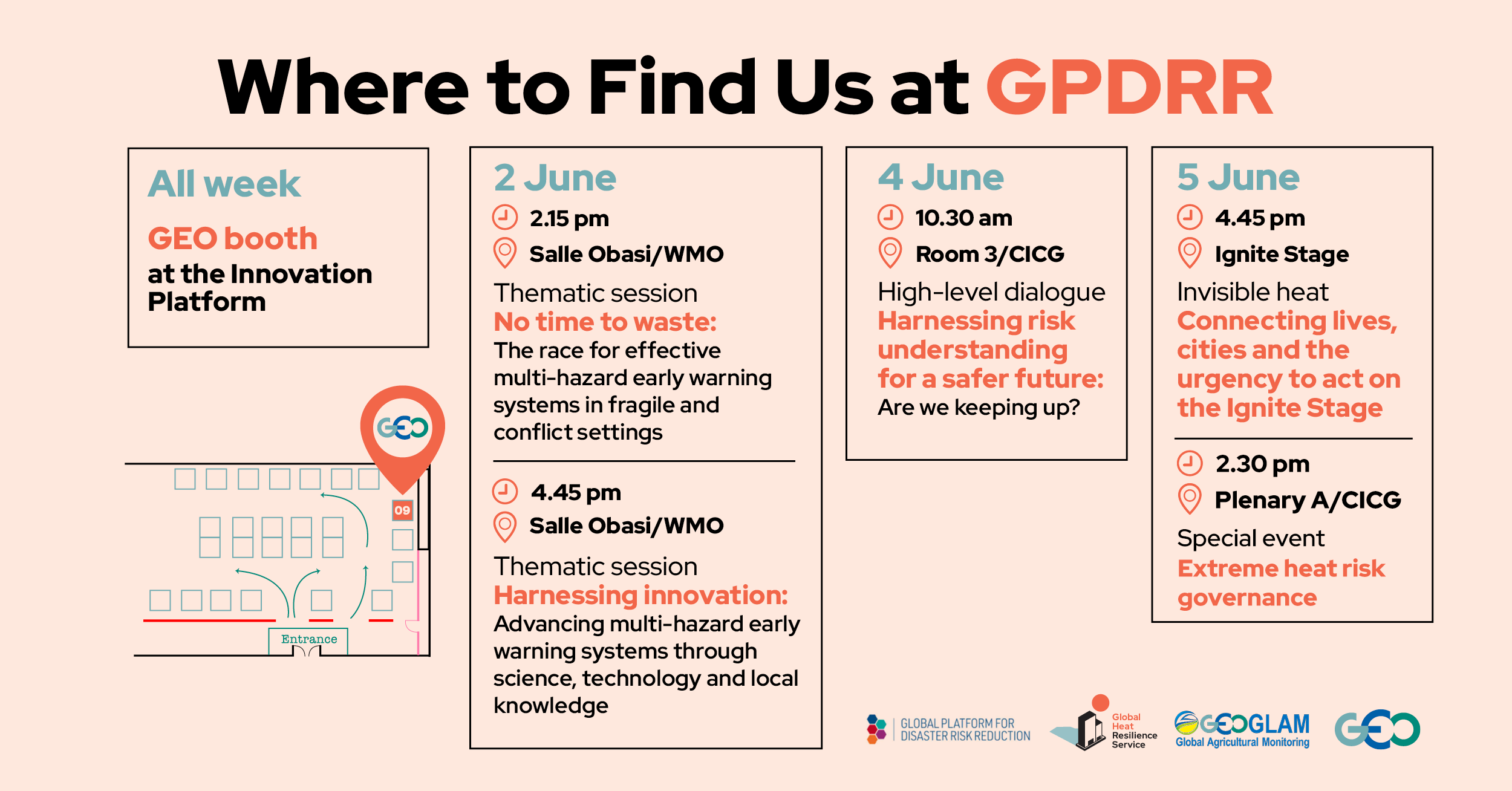 Find GEO at the Global Platform for Disaster Risk Reduction
